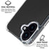 Specialty Vinyl Black Hex Texture iPhone 16 Clear Case